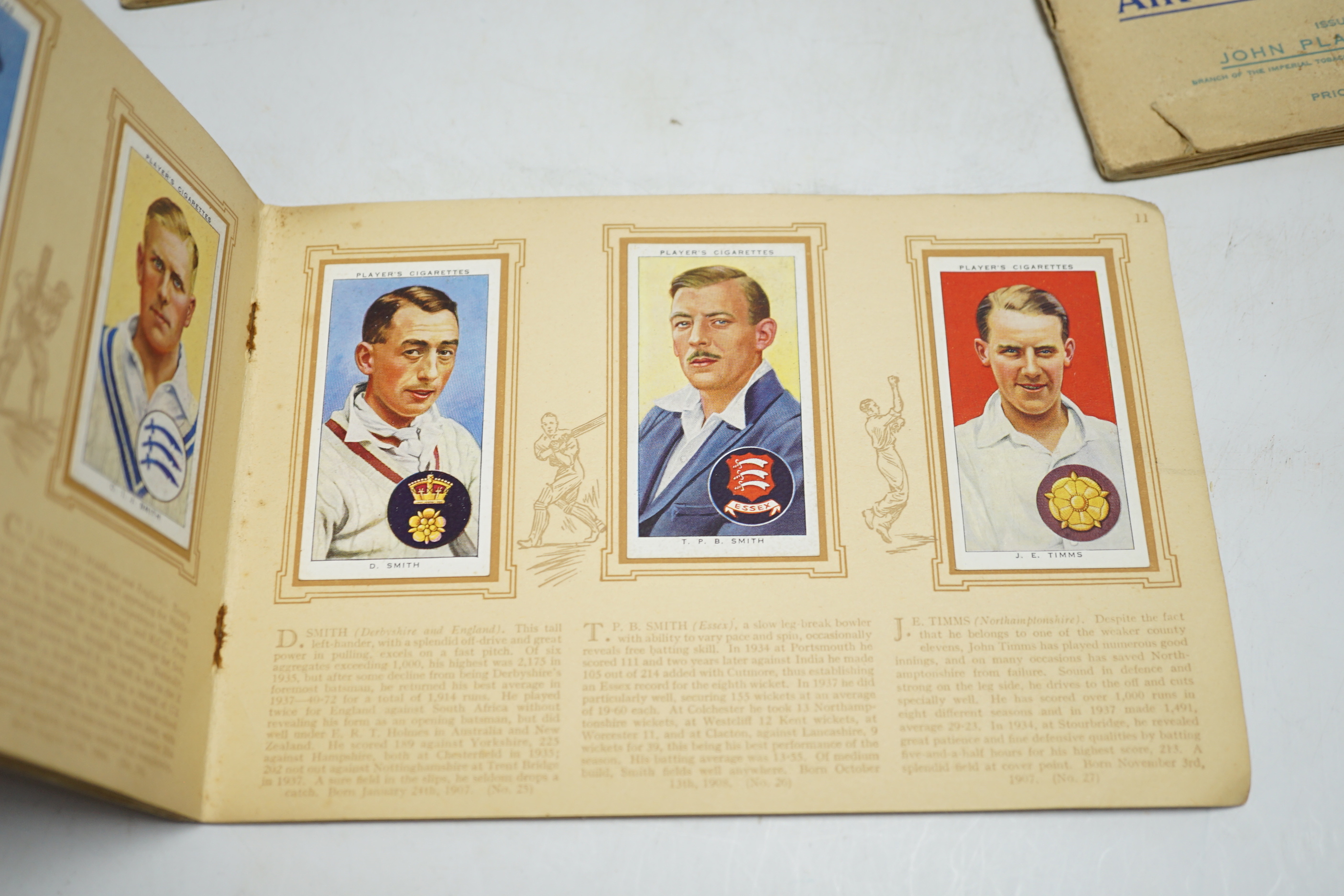 A collection of cigarette card albums